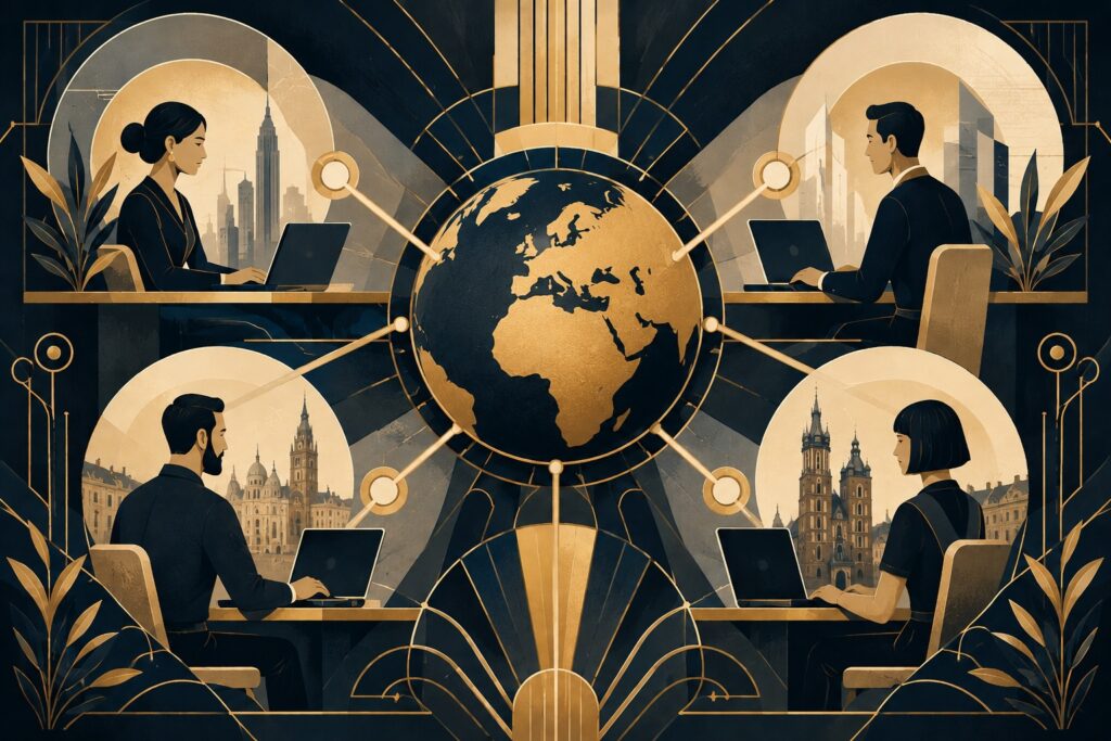 distributed engineering art deco cover